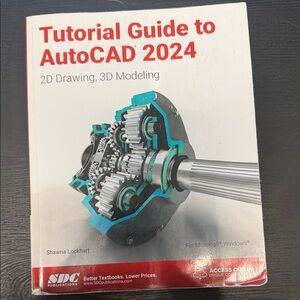 Tutorial Guide to AutoCAD 2024 Textbook - White & Red Cover